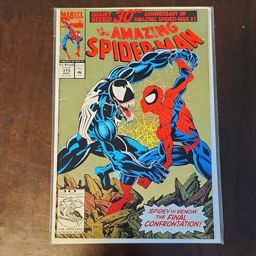 New ListingMarvel Comics The Amazing Spider-Man #375 1993 Giant-Sized Spider-Man vs Venom