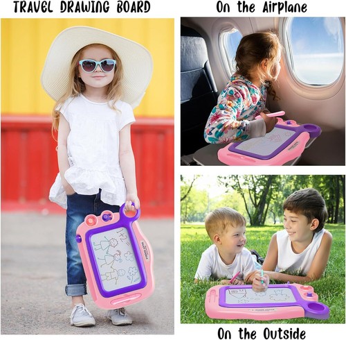 Toddler Toys Age 1-2,Erasable Toys for 1 2 Year Old Girl Magnetic Drawing Board - Picture 3 of 13