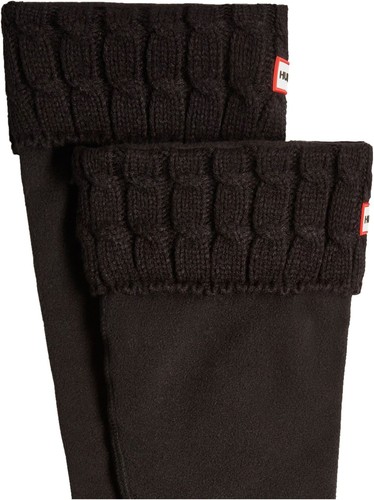 Hunter A-040756 6Stitch Cable Wall Pull On Tall Boots Unisex Socks Black UK - Picture 3 of 3