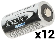 12 ENERGIZER LITHIUM CR123A CR123 123A DL123 CR17345 3V BATTERY NEW EXP 2035