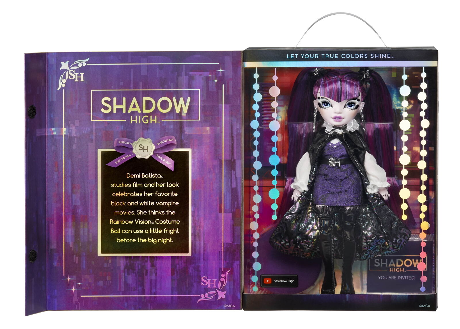 Rainbow Vision COSTUME BALL Shadow High Demi Batista (Purple) Fashion Doll.