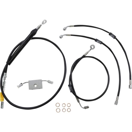 Cable/Brake Line Kit - Quick Connect - 15" - 17" - Black Vinyl LA-8157KT-16B