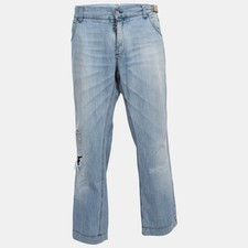 Dolce & Gabbana Blue Ripped Denim 14 Comfort Fit Jeans 4XL Waist 42"