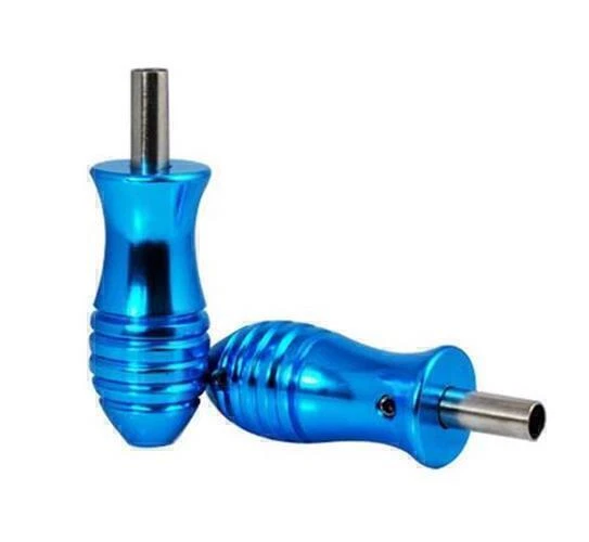 DEVILS NEEDLE Tattoo Machine Gun Grip Bright Blue With Backstem Tube TG18