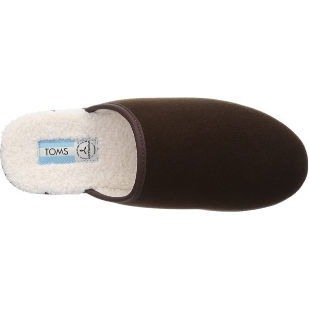 Toms Chocolate Brown Repreve Slide Slipper Two Tone Felt US  display picture 1