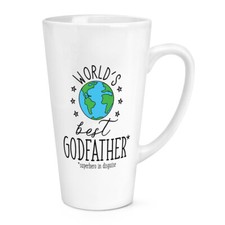 Worlds Best Godfather 17oz Large Latte Mug Tasse Vatertag Best Awesome Birthday