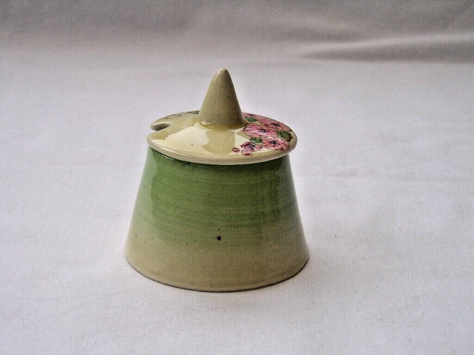 Small Clarice Cliff pottery floral mustard pot Wilkinson Ltd eBay