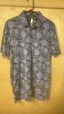 Travis Mathew Polo Black/Purple  Not Happening  Floral Golf Size Small NWT