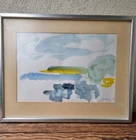 Swedish Vintage Art Original Landscape, Watercolor, Monogram Signed and Dated 79