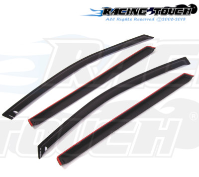 4pcs Dark Smoke In-Channel Vent Visor Window Deflectors For Nissan Quest 2011-2017