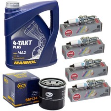 Öl 4L Inspektion für Honda CBR 900 RR SC44 CBR 2000-2001 Set Ölfilter Zündkerzen