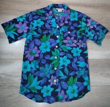 VTG Mark Fore & Strike Womens Blouse SZ Small Floral Button Collared USA Made