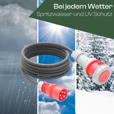 CEE Kabel 32A 5pol, H07RN-F 5G6,0 Länge 3m - CEE | LTH | Das