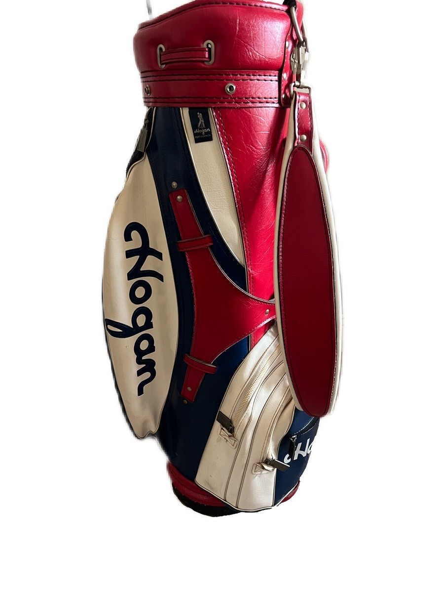 Vintage Ben Hogan Golf Bag Red White Blue leather | eBay