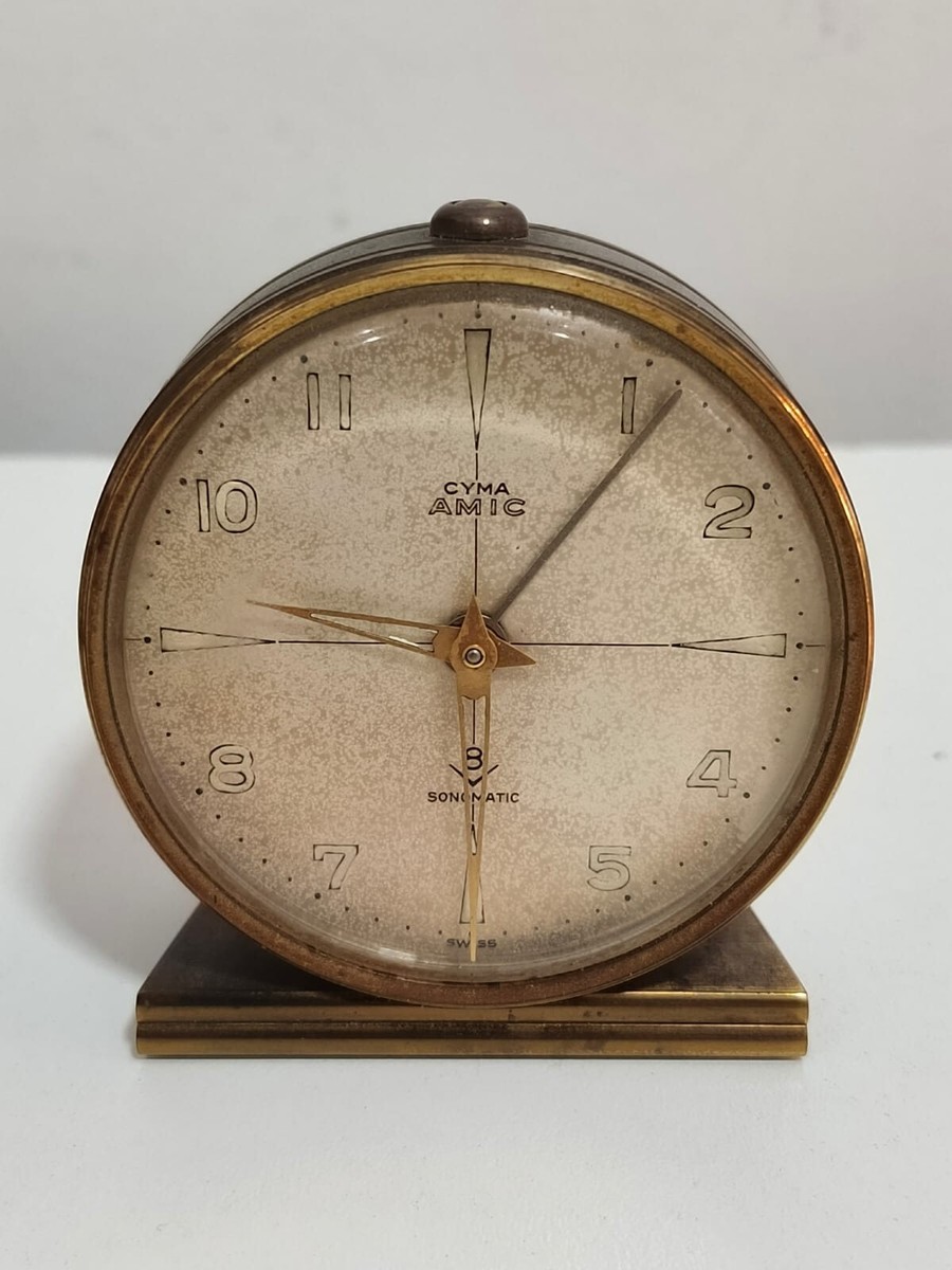 m*i様 レトロ美品！CITIZEN Travelling Alarm Cloc Vintage Cyma Amic - V8 Sonomatic Brass Travel Clock | eBay