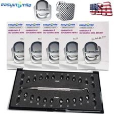 5packs Dental Metal Orhto spherical Bracket Self Ligating Roth / MBT Mini Brace
