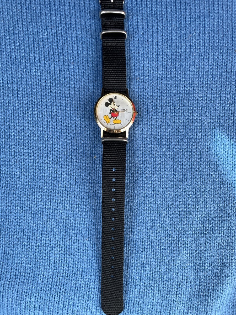 Disney X Lorus Mickey Mouse Mother of Peral VTG Watch Disney Disney Mickey Mouse Chain Mail Watch - Mother of  main image 3