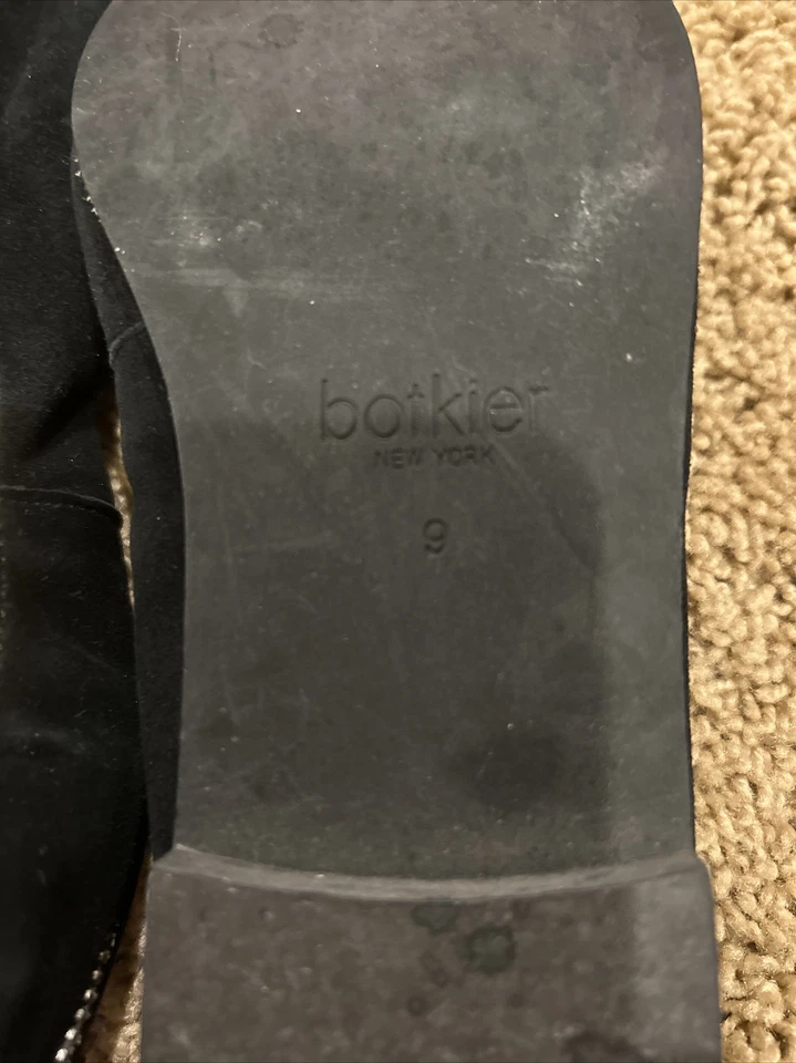 Botkier New York "Mason" Mujer Negro Gamuza Sin Cordones Ballet Pisos, Talla 9 M Foto 3 de 4