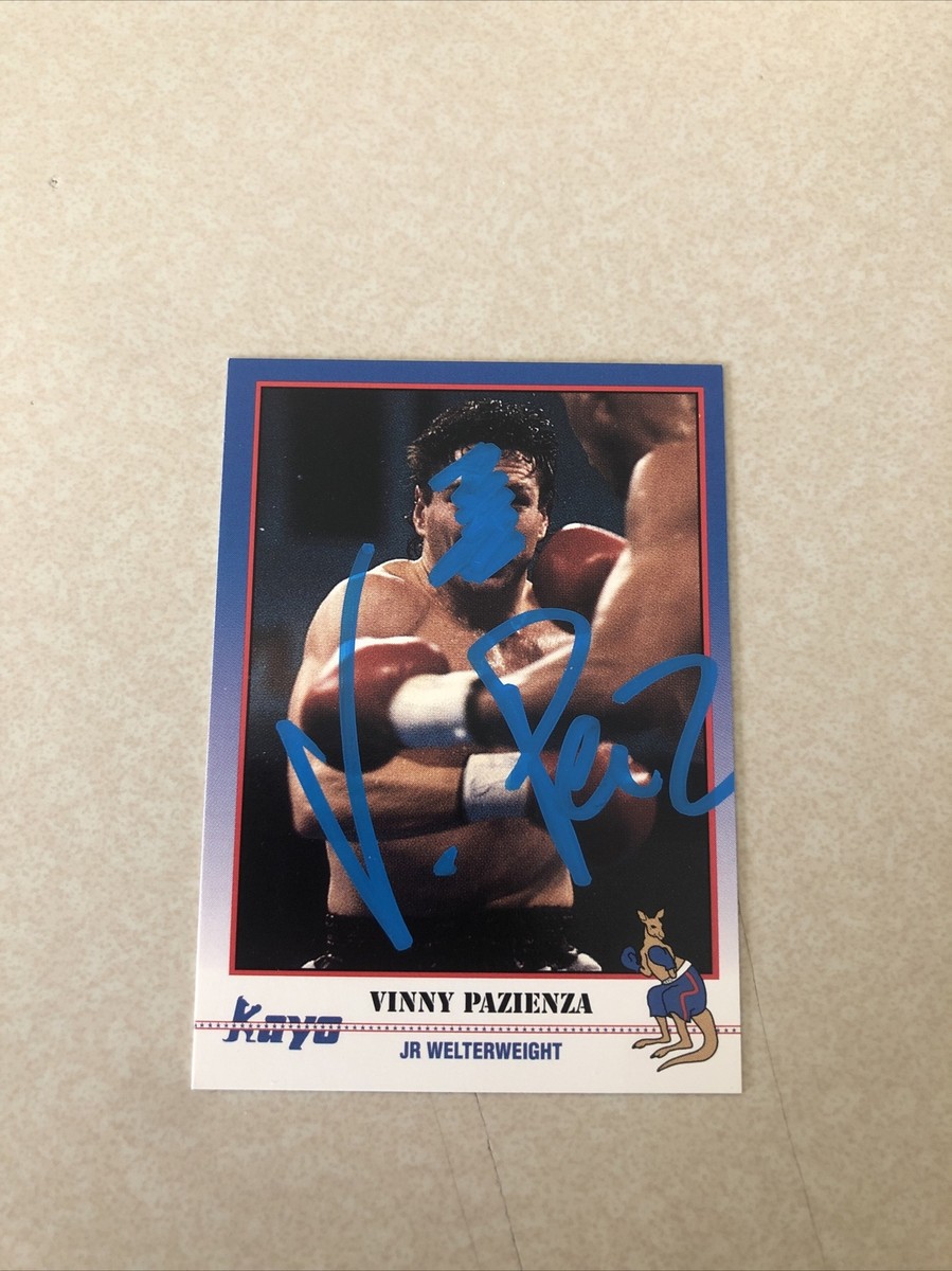 VINNY PAZ PAZIENZA SIGNED AUTOGRAPH 1991 KAYO TRADING CARD BOXING