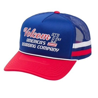 Brand New Volcom Froth Trucker Hat Chili Red