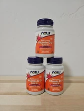 3x Now Foods - Vitamin D-3 2,000 IU (240 Softgels) High Potency [EXP: 07/2028]