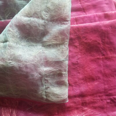 AMAZEBALLS!! 2 Layers of Silk Organza Sandwiching Silver Threads - Reversible!