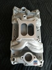 Edelbrock 7501 SB Chevy Performer RPM Air Gap Intake, 4150, Dual Plane
