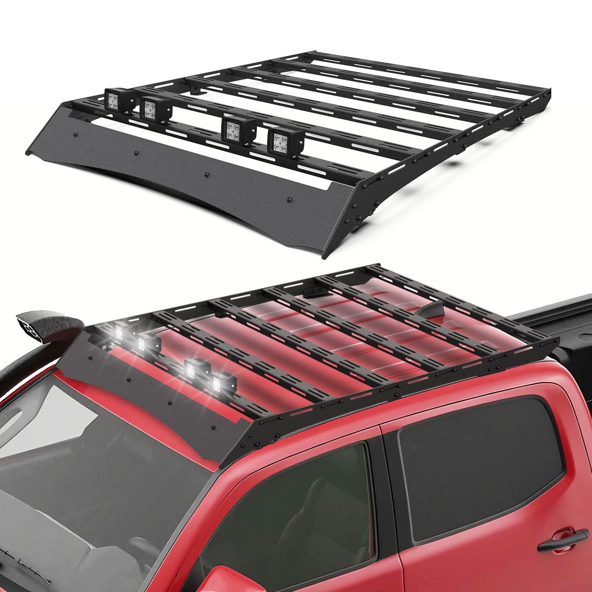 For 2005-2023 Toyota Tacoma Double Cab Roof Rack Cargo Carrier w