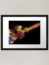 guitar art 8 #guitar #art #music Fr Framed Wall Art Poster Canvas Print Picture