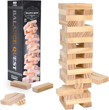 Elbow Room Games Balance Quest, Classic Skill & Strategy Stacking Game with 54 W