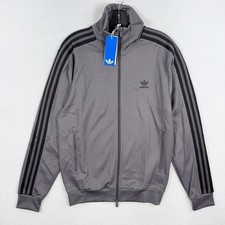 Adidas Beckenbauer Track Jacket Size L Mens Grey Strata Black JY1281