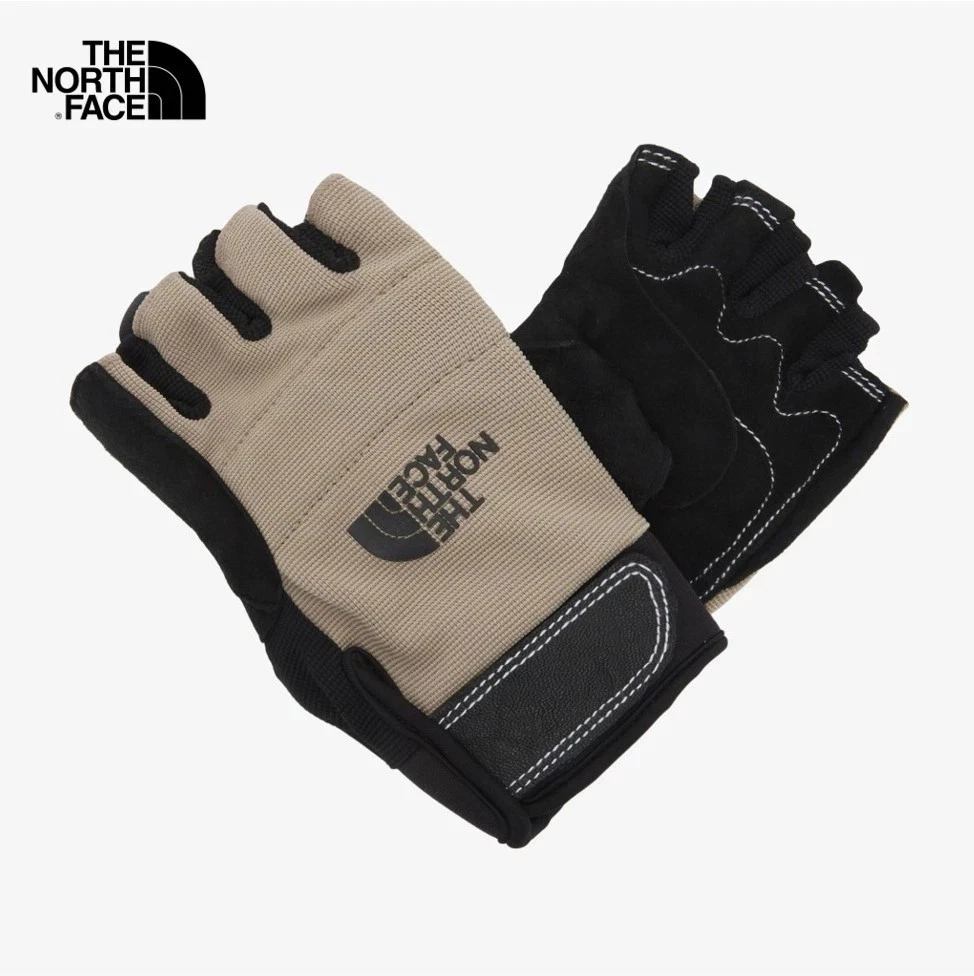 The North Face Extreme Climbing Half Finger Gloves NJ3FS02B Dark Beige New