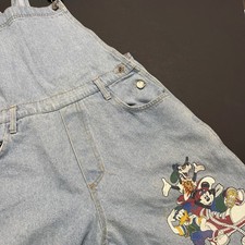 Mickey Unlimited Disney Jerry Leigh Carpenter Overall Shorts M Vintage Cotton