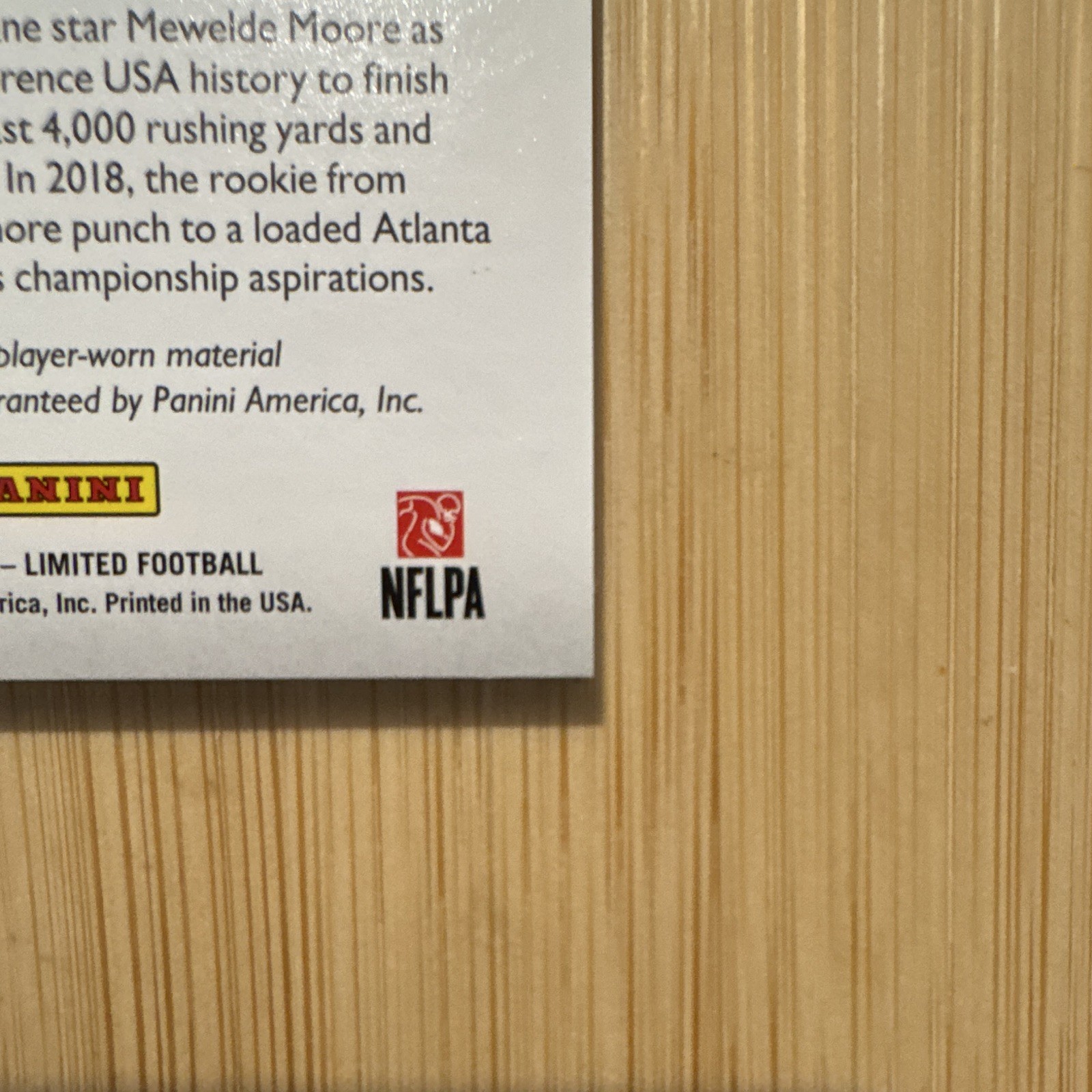 Panini 2018 Limited Ito Smith RC Logo Patch Auto  #160 /15 Falcons. Variation!!! view 16
