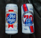 Pair of Vintage 1989 Old Style beer Chicago Bears 16 oz Beer Cans - new, no lid — photo 2