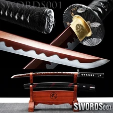 Battle Ready Japanese Samurai Wakizashi Sword Manganese Steel Red Blade Blade