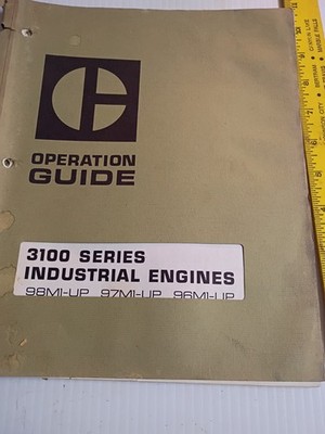 Caterpillar 3100 Series Industrial Engines Operation Guide Manual 98M1-UP