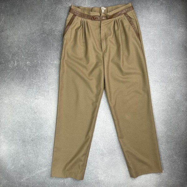 Women Bogner Trousers Beige Leather 38 / M / 46