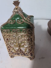 Vintage Enamel Jeweled Butterfly Trinket  box Wendy Reed Limited Edition 2001