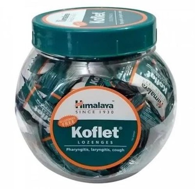 Himalaya Herbals KOFLET Lutschtabletten Glas für Halsschmerzen (60N+15)