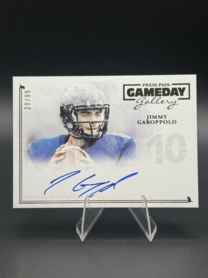 Press Pass 2014 Gameday Gallery Jimmy Garoppolo GG-JG2 Gold /99 Autograph RC