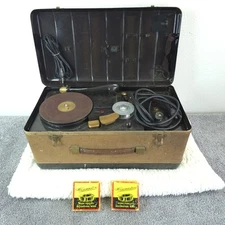 Silvertone Wire Recorder Portable Record Player Turntable Phonograph Sold AS-IS