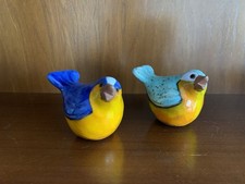 Dekoration Schöne Bunte Vögel Tonfiguren Keramik Handwerk