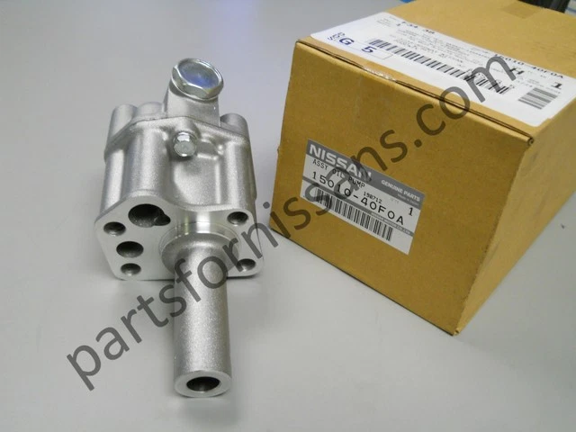 Bomba de aceite de motor genuina Nissan 1989-1990 240SX 1990-1997 D21 KA24 2.4 NUEVO OEM Foto 2 de 4