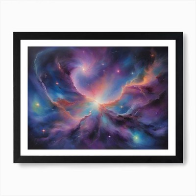 Nebel Kosmische Schönheit Kunstdruck Gerahmt Wandbild Poster Leinwanddruck Bild