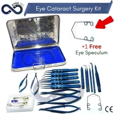 Eye Cataract Titanium Set 21 Pcs Ophthalmic Surgical Instruments Set with Box CE