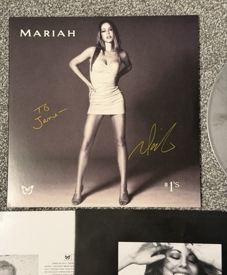 SIGNIERT Mariah Carey #1s Vinyl ''To Jamie'' Autogramm Greatest Hits Sammlung