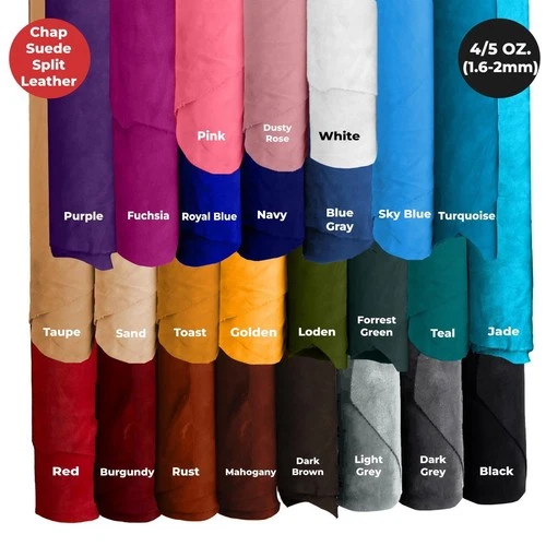 ELW Chap Splits Suede 4-5 oz (1.6-2mm) Pre-Cut Piece Leather AB Grade Cowhide - product listing photo