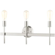 Livex Lighting 13883-91 Prague Bathroom Vanity Light Brushed Nickel