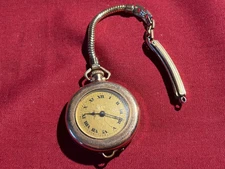 Nice VTG 1919 Elgin 447 Model 4 10/0 Size Pocket Watch w/1/20 10K Fob RUNS GOOD!
